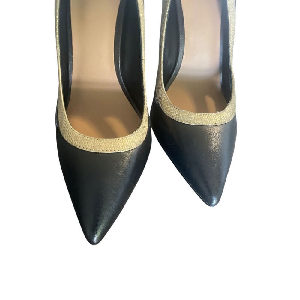 NWOB Ava&Aiden Black/ Gold Leather Pumps/ Stilletos Size 8.5